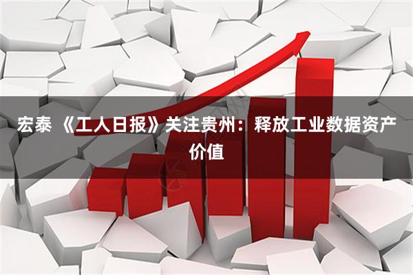 宏泰 《工人日报》关注贵州：释放工业数据资产价值